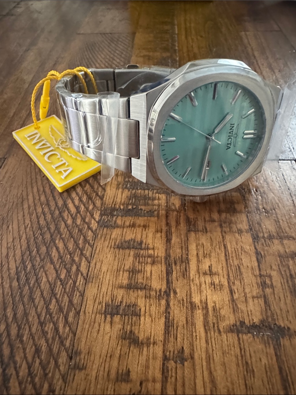 Invicta Silver Watch with Teal-Green Dial - Picture 2 of 7